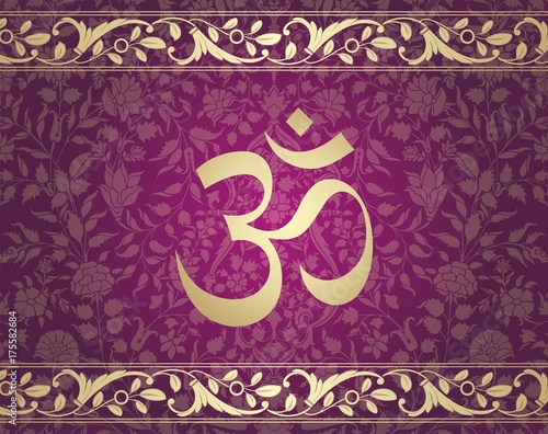 aum syllable, paisley design ,Hinduism, India