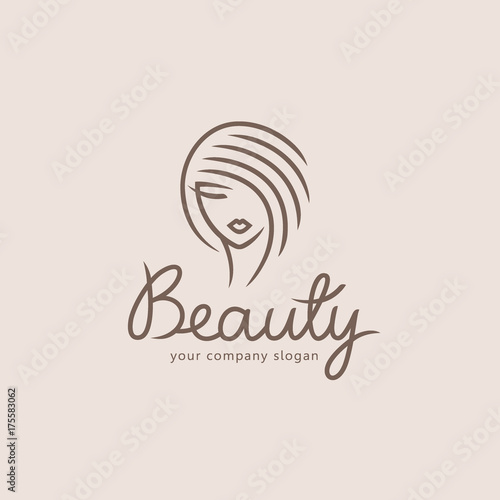 Vector logo design for beauty salon, hair salon, cosmetic