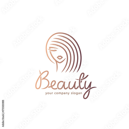 Vector logo design for beauty salon, hair salon, cosmetic