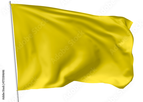 Yellow flag on flagpole