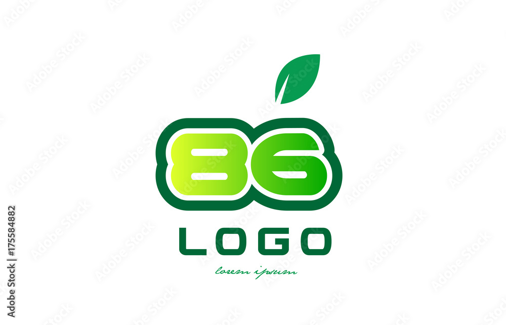 Number 86 numeral digit logo icon design Number 86 numeral digit logo icon design