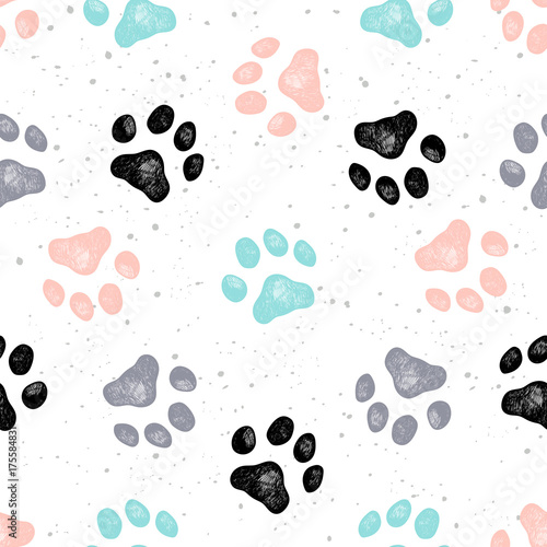 Dog paw print vector Vexture photo