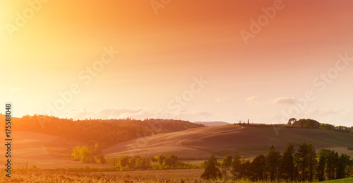 Classic view of scenic Tuscany landscape