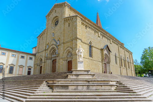 Catholic cathedral in the city of Arezzo Italy photo