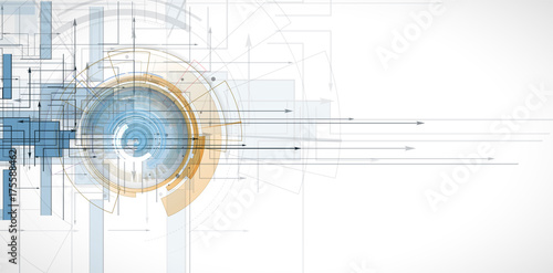 Digital technology world. Business virtual concept. Vector background