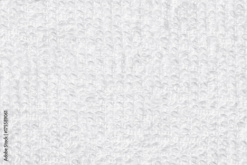 白いタオルのクローズアップ　パイル生地