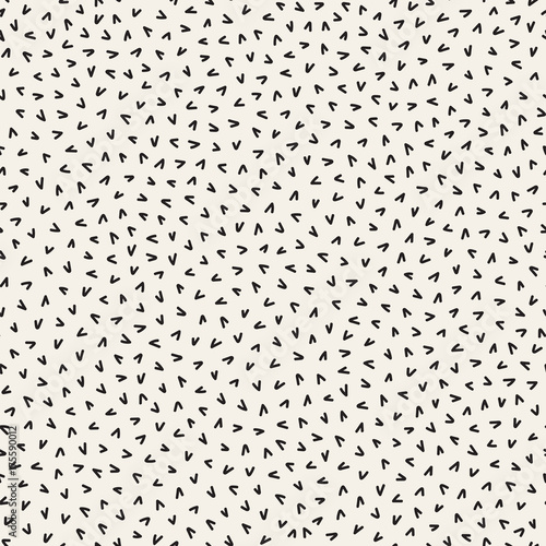 Retro geometric line shapes seamless patterns. Abstract jumble textures. Black and white scattered shapes