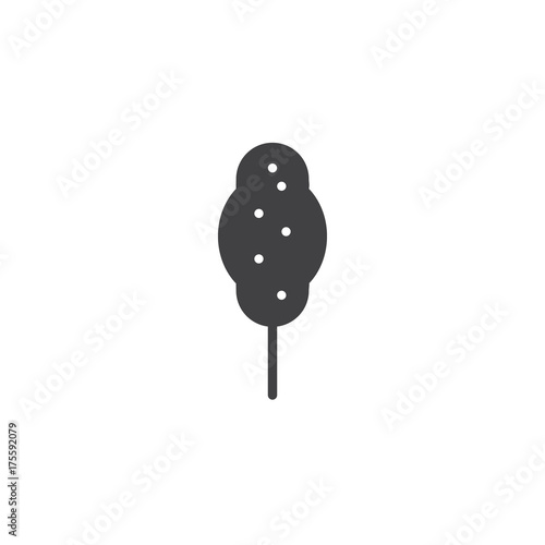 Cotton candy icon vector, filled flat sign, solid pictogram isolated on white. Symbol, logo illustration.