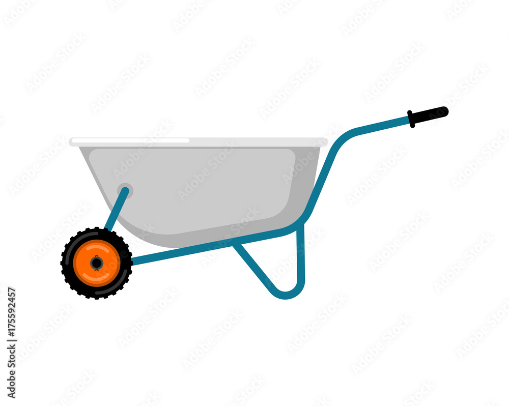 Wheelbarrow Garden isolated. grounds trolley. Vector Illustration Wheelbarrow Garden isolated. grounds trolley. Vector Illustration