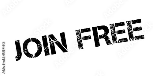 Join Free rubber stamp. Grunge design with dust scratches. Effects can be easily removed for a clean, crisp look. Color is easily changed.