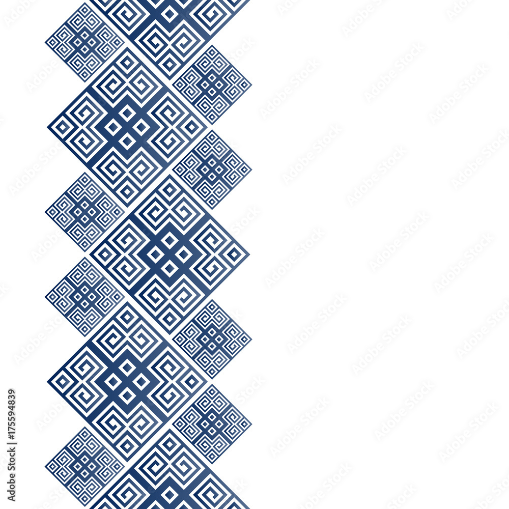Vector geometric frame in greek style. Seamless border for design. Greece  background with meander ornament. Stock Vector | Adobe Stock