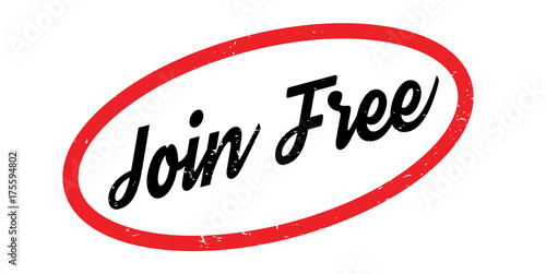 Join Free rubber stamp. Grunge design with dust scratches. Effects can be easily removed for a clean, crisp look. Color is easily changed.