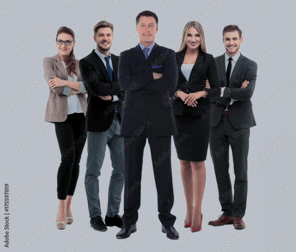 Group of smiling business people. Isolated over white background Group of smiling business people. Isolated over white background