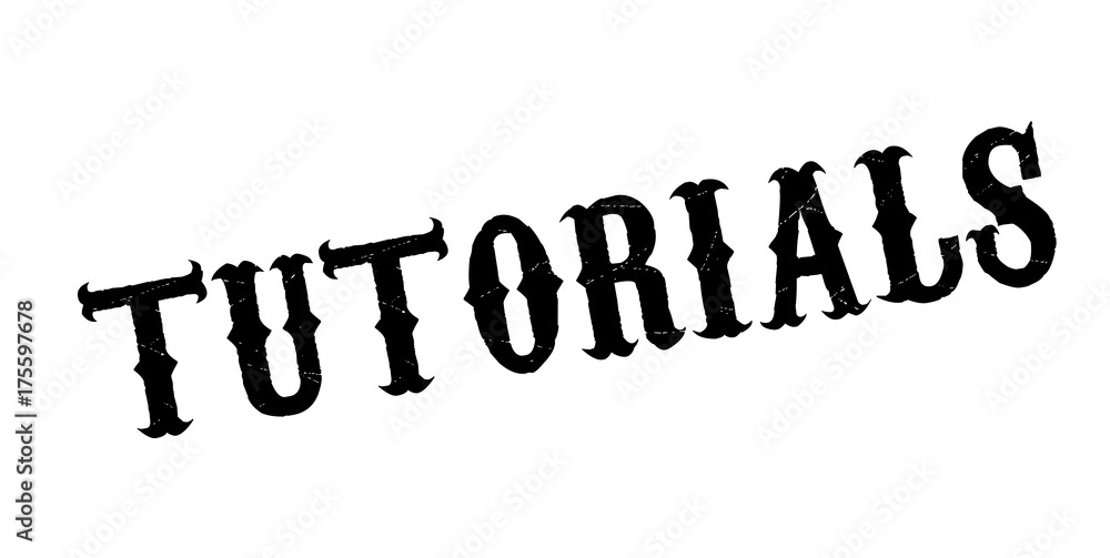 Tutorials rubber stamp. Grunge design with dust scratches. Effects can be easily removed for a clean, crisp look. Color is easily changed. Tutorials rubber stamp. Grunge design with dust scratches. Effects can be easily removed for a clean, crisp look. Color is easily changed.