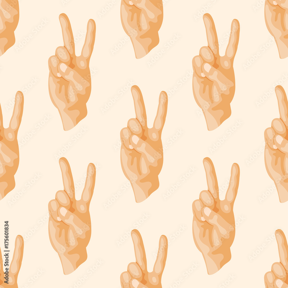 Hands deaf-mute seamless pattern gestures human arm people communication message vector illustration. Hands deaf-mute seamless pattern gestures human arm people communication message vector illustration.