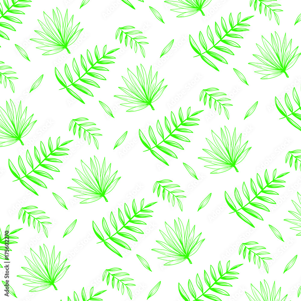 tropical leaves pattern