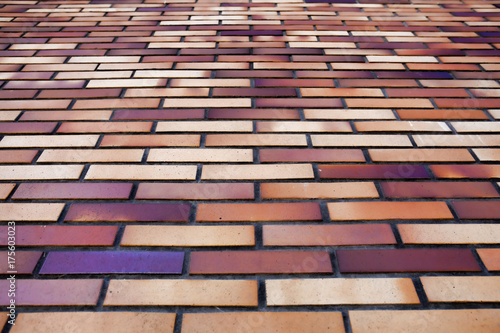 Brick wall  building facade surface as urban background