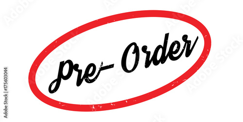 Pre-Order rubber stamp. Grunge design with dust scratches. Effects can be easily removed for a clean, crisp look. Color is easily changed.