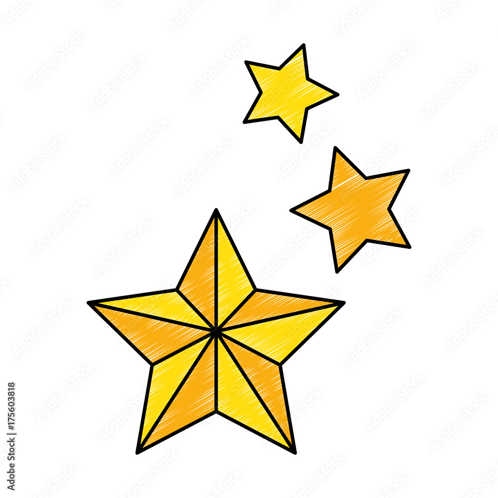 Obraz premium decorative stars isolated icon