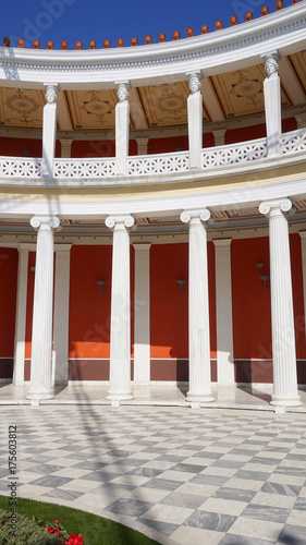 April 2017: Photo of iconic public hall of Zappeion , Athens historic center, Attica, Greece photo