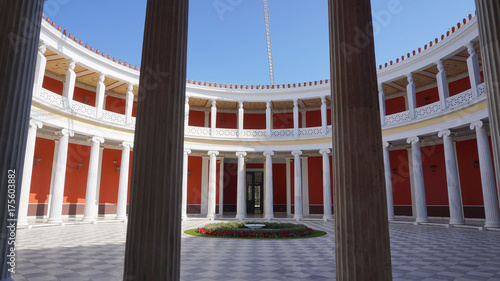 April 2017: Photo of iconic public hall of Zappeion , Athens historic center, Attica, Greece photo