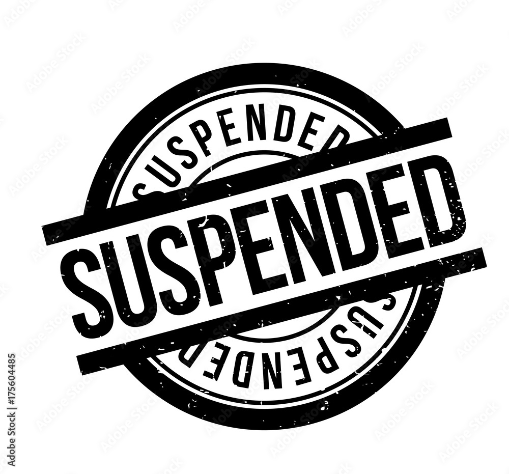 Obraz premium Suspended rubber stamp. Grunge design with dust scratches. Effects can be easily removed for a clean, crisp look. Color is easily changed.