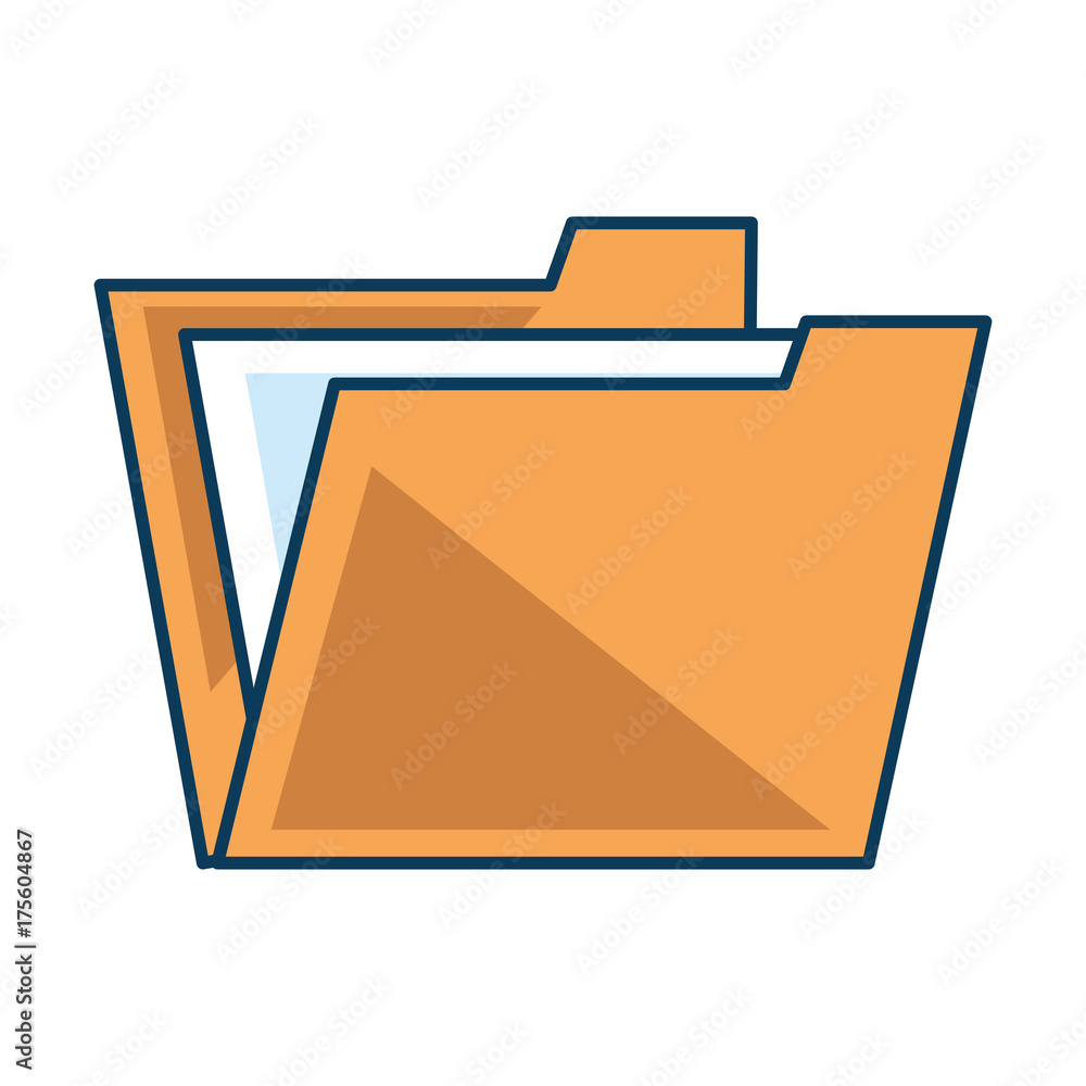 folder document isolated icon folder document isolated icon