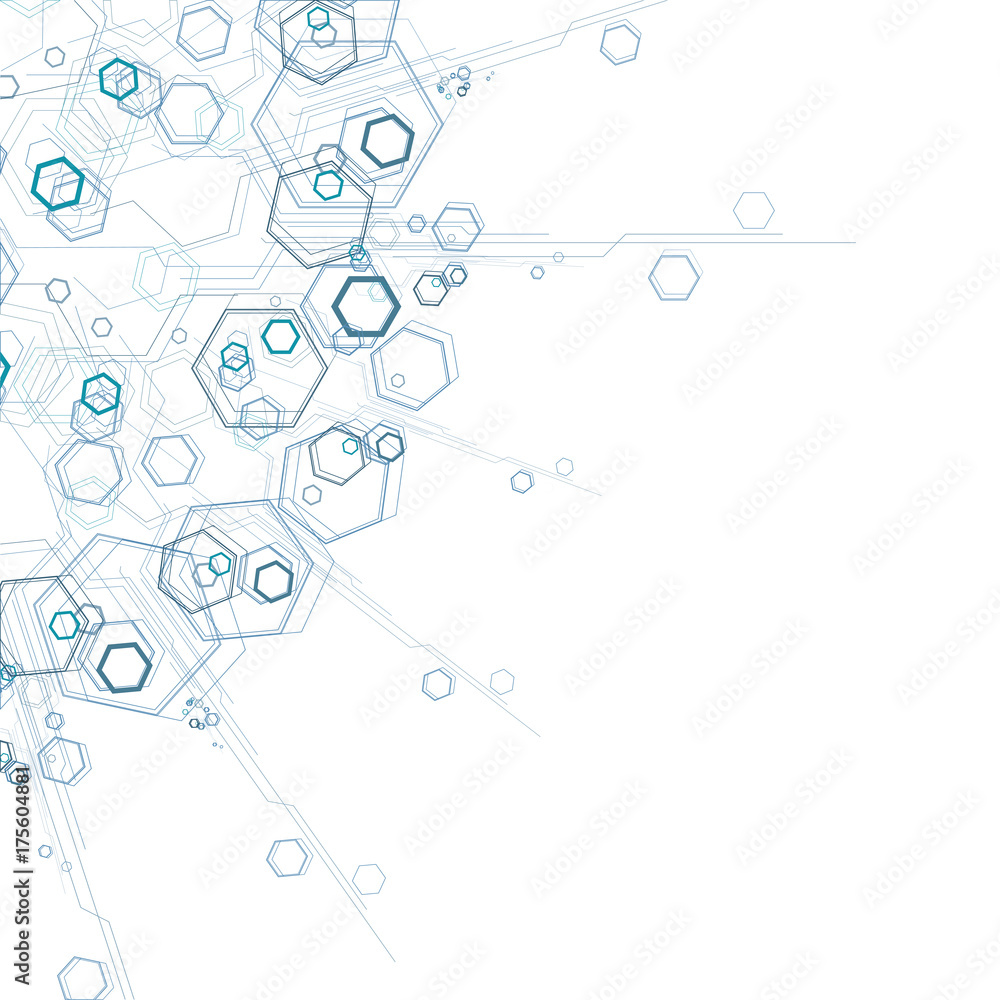 Abstract hexagonal structures