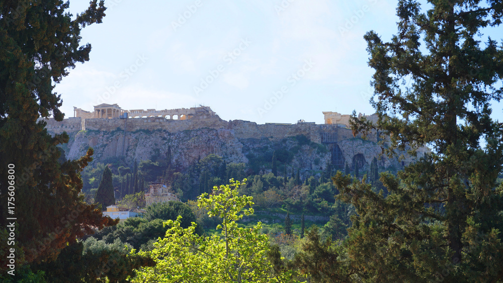 Photo of ancient Agora of Athens historic center, Plaka, Attica, Greece