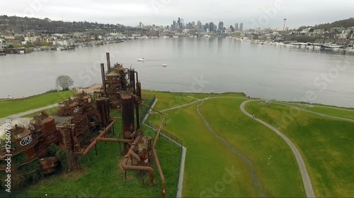 Gasworks Park Lake Union Seattle Waterfront Downtown Skyline photo