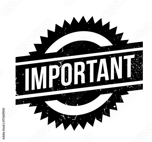 Important rubber stamp. Grunge design with dust scratches. Effects can be easily removed for a clean, crisp look. Color is easily changed.
