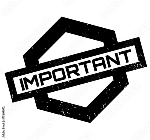 Important rubber stamp. Grunge design with dust scratches. Effects can be easily removed for a clean, crisp look. Color is easily changed.