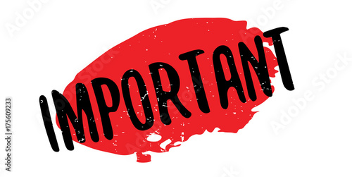 Important rubber stamp. Grunge design with dust scratches. Effects can be easily removed for a clean, crisp look. Color is easily changed.