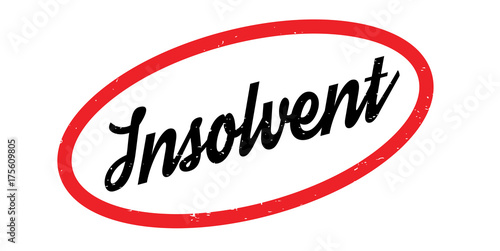 Insolvent rubber stamp. Grunge design with dust scratches. Effects can be easily removed for a clean, crisp look. Color is easily changed.