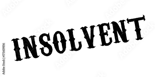 Insolvent rubber stamp. Grunge design with dust scratches. Effects can be easily removed for a clean, crisp look. Color is easily changed.