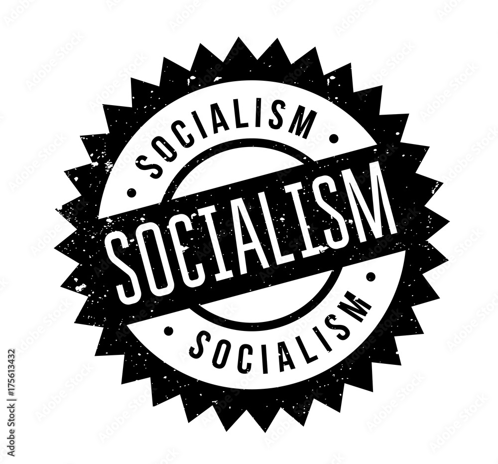 Socialism rubber stamp. Grunge design with dust scratches. Effects can be easily removed for a clean, crisp look. Color is easily changed.