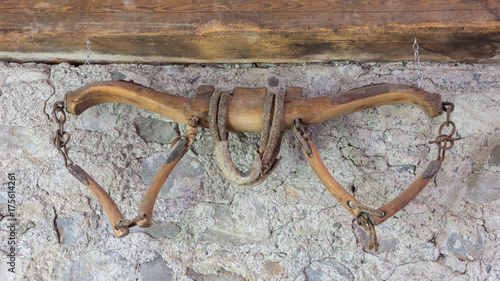 Quadro em tela Vintage old wooden rustic ox yoke decoration