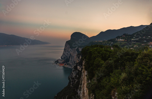 View on the Garda Lake, sunset, high iso