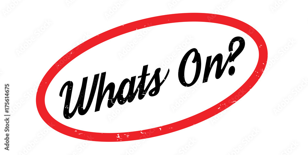 Whats On rubber stamp. Grunge design with dust scratches. Effects can be easily removed for a clean, crisp look. Color is easily changed. Whats On rubber stamp. Grunge design with dust scratches. Effects can be easily removed for a clean, crisp look. Color is easily changed.