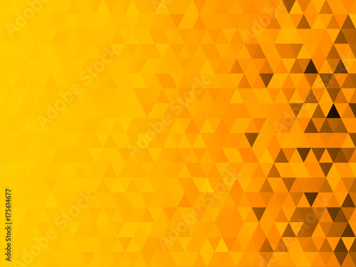 Low polygon mosaic graphic background with yellow theme (Halloween theme)