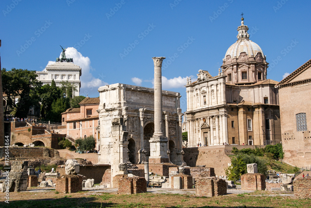 Septimius-Severus-Bogen im Forum Romanum, Rom, Italien