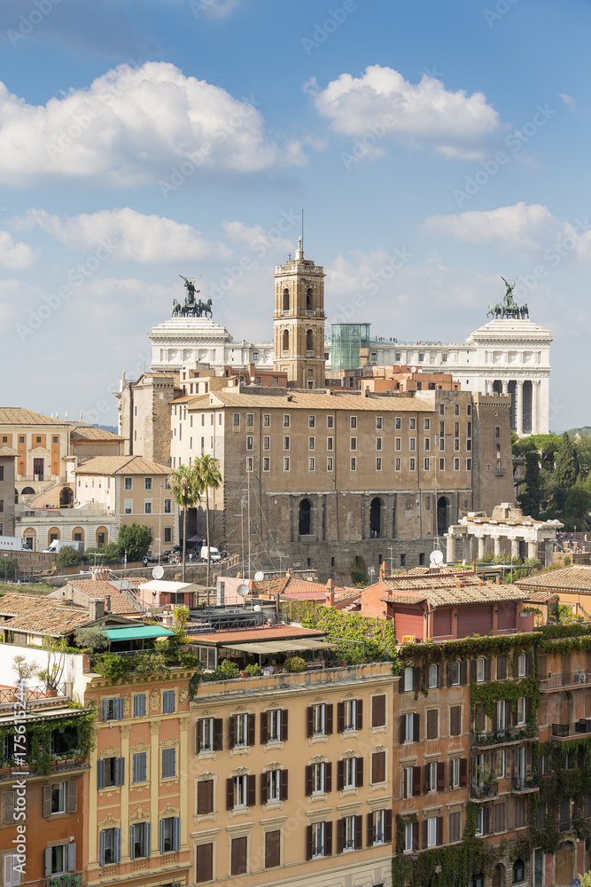 Obraz premium ancient Tabularium on the Roman Forum, Rome, Italy, Europe