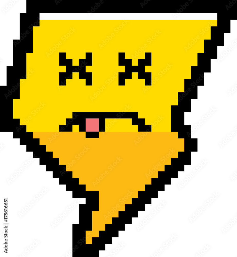 Obraz premium Dead 8-Bit Cartoon Lightning