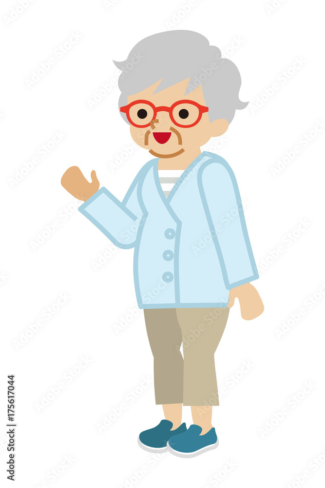 Explaining Senior woman Explaining Senior woman