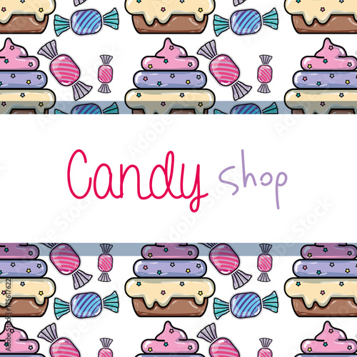 delicious sweet candy background design