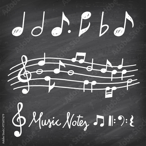 Vector Hand Drawn Music notes