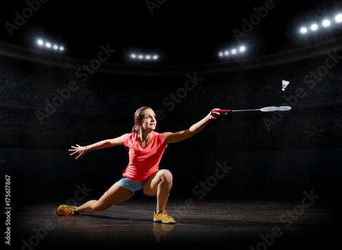 Woman badminton player (sports hall ver)