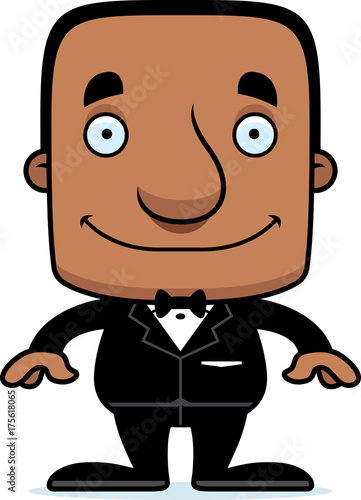 Cartoon Smiling Groom Man