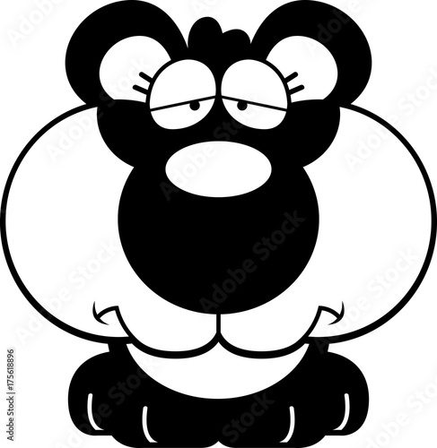 Cartoon Sad Panda Cub