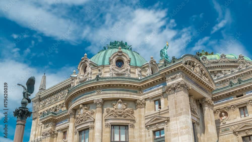 Palais or Opera Garnier The National Academy of Music timelapse in Paris, France. Palais or Opera Garnier The National Academy of Music timelapse in Paris, France.